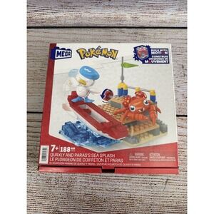 MEGA Pokémon Quaxly & Paras's Sea Splash Building Toy Kit 188 Pieces NEW